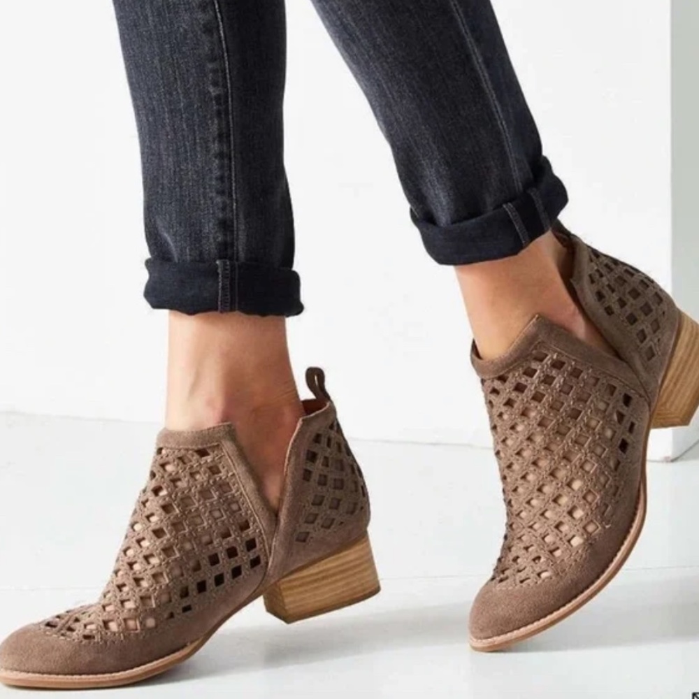 Jeffrey Campbell Perforated Leather Taggart Ankle Boots